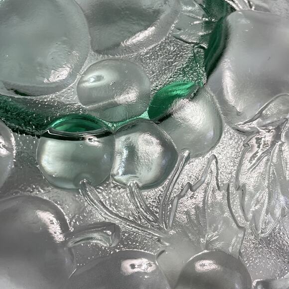 Vintage‎ Indiana Glass Madeira Green Chip & Dip or Vegetable Serving 13" Platter - Picture 5 of 10